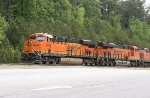 BNSF 6843 leads 8167 and 5097 in a quartet of units